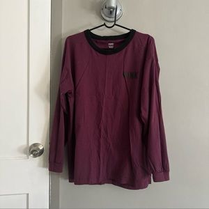 PINK VS CAMPUS LONG SLEEVE TEE